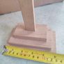 13" Hand Carved Standing Crucifix - Altar or Desktop Cross - PEMA Woodcarvings Image 3