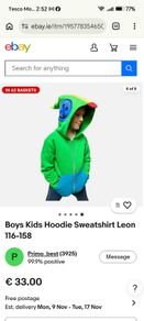 Boys Kids Hoodie Sweatshirt Leon