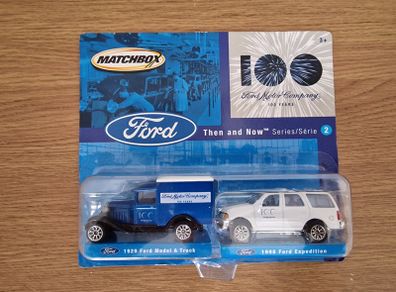 Matchbox two pack, 100 years Ford Motor Company, new.