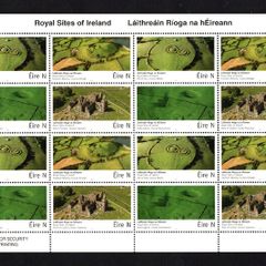 2017 Ireland Royal Sites of Ireland Commemorative Stamps Sheet Plate 1A1A1A1A Min Never Hinged (MNH)