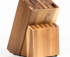 Kitchen Knife Set with Acacia Wood Block - 15 Piece - Brand New