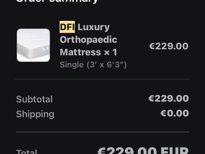 Single Orthopaedic Mattress