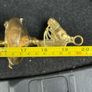 Vintage Brass Fireplace Tool Set. Tongs broken Image 10