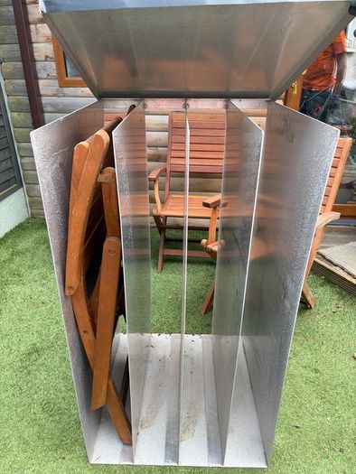 deck chairs and storage
