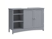 Extra long washbasin cabinet with 2 doors grey or white