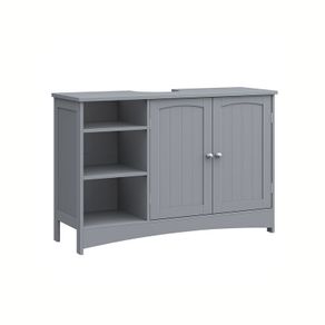 Extra long washbasin cabinet with 2 doors grey or white