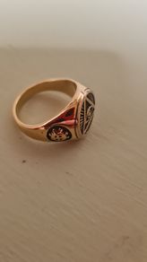 Mens large ring gold coloured
