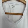 Mens Slim Fit White V-Neck T-Shirt Image 2