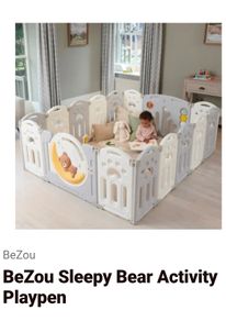Bezou Sleepy Bear Activity Playpen
