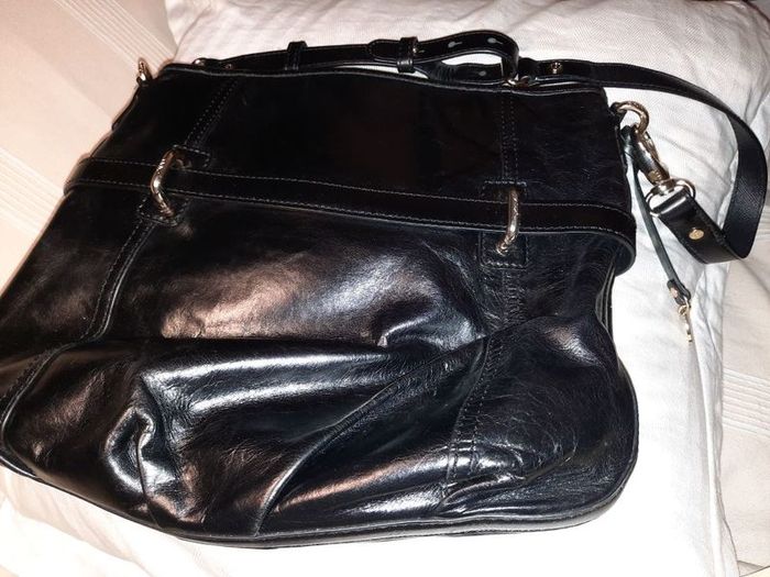 DKNY black leather bag