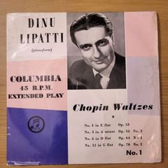 Chopin Waltzes No 1 Dinu Lipatti 7 inch EP Columbia SEB 3506