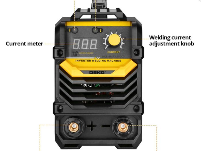 DEKO Welder 220V MMA 250A ARC Welder Electrode Holder, Work Clamp, Input Power Adapter Cable