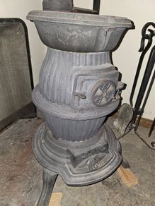 Cast Iron Potbelly Stove - damaged