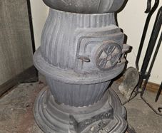 Cast Iron Potbelly Stove - damaged