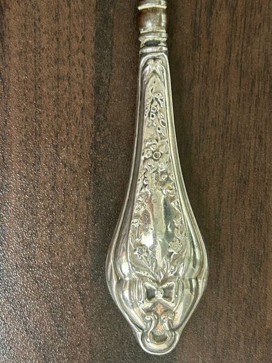 Victorian button hook silver handle