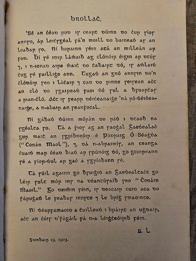 An Buaiceas. By Padraig O Seagda. Rare 1907 First Edition Hardback.  See Photos For Same.