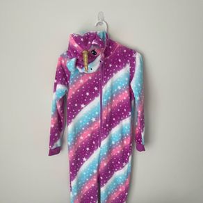 Girls Unicorn Fleece Onesie / All-in-One Pyjamas