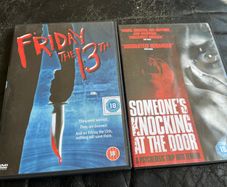 Two Classic Horror DVDs Someones knocking on my door and Friday 13th