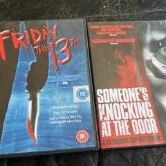 Two Classic Horror DVDs Someones knocking on my door and Friday 13th