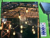 Solar Festoon Lights with 10 Filament bulbs and Remote Control