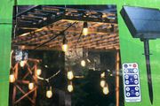 Solar Festoon Lights with 10 Filament bulbs and Remote Control
