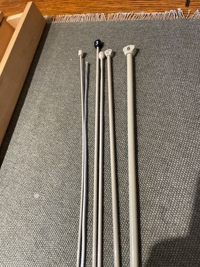 metal knitting needles selection