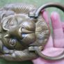 Large Antique 1888 Victorian Lion Head Architectural Salvage Doorknocker Image 4