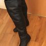Vintage Long LEATHER Boots     /   Over-The-Knee Leather Flats Image 9