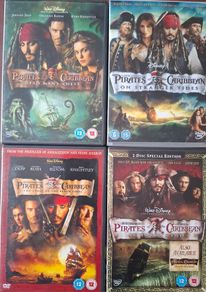 Great Dvds.  Pirates Of The Caribbean. SPECIAL OFFER now,  any 8/12/16 dvds.  FREE POSTAGE.