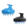 Silicone Scalp Brush Shower Shampoo Massage Comb Hair Washing Massager - BLACK Image 3