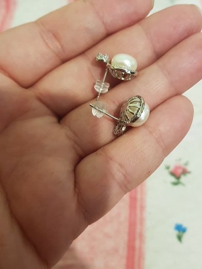 Genuine pearl earrings