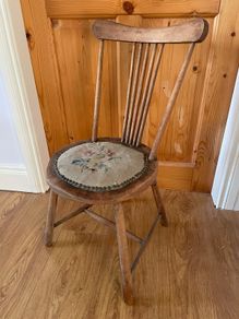 Antique wooden stick-back chair - Interesting Provenance