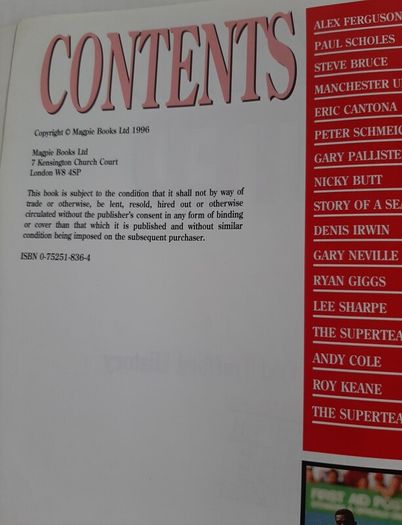 man United vintage book1996