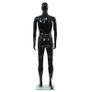 Full Body Male Mannequin with Glass Base Glossy Black 185 cm Image 5