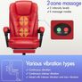 Massage Office Chair for Home Office PC Chair with Footrest Armrests Computer Desk Chairs with 150 Recliner, Ergonomic for Heavy-duty, PU Leather, Red Image 2