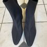 Black Elegant Ankle Boots Sz 6 / Eu 39 Satin Pull On Boots.  Jet Black.  Excellent Condition. Image 6
