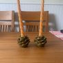 Two candle holders with real candles Image 2