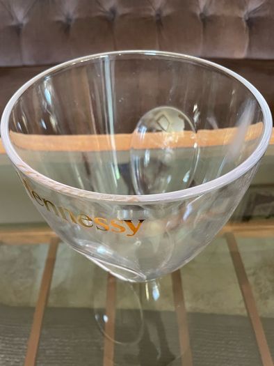 Large Designer Hennessy Transparent Durable Ice Bucket with Gilt Script