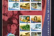 2001 Ireland Celebrating the Millennium Series 6 Epic Journeys Commemorative Stamp Sheet Fine CDS Used Fine Used with Dublin cancel of 1st January 2001 (First day of issue) on envelope extract.