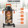 Wet/Dry Shop Vacuum Vac 30L 6 Peak HP w/ Nozzle Stainless Steel Silver Image 3