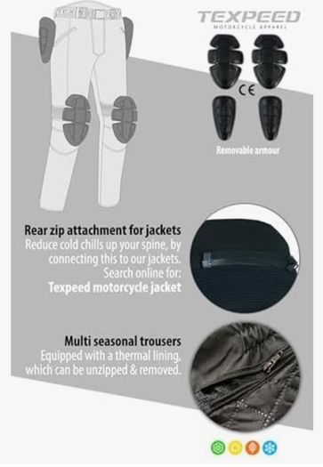 Motor Bike Armoured Trousers NEW : W38/ L30