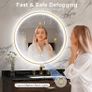 LED Bathroom Mirror 80cm Gold Speakers Music Fog Free Image 9