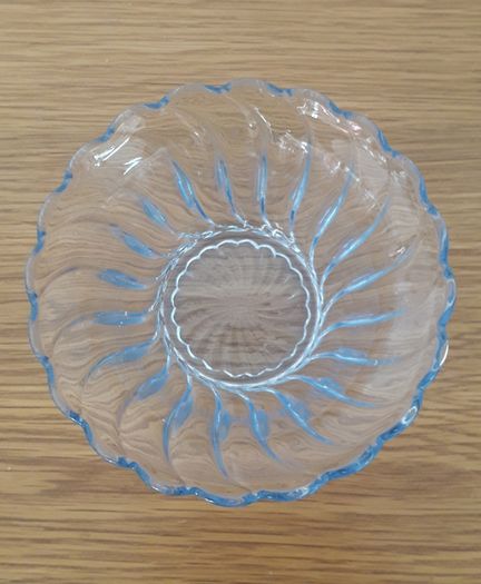 Art deco - Small - Pale Blue Glass Dish