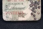 Vintage Glycerine &amp; Blackcurrant Pastilles Tin