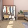NEW SALE | Clothing Garment Rack, 110 CM Metal Clothes Rail with Bottom Rack for Coats, Skirts, Shirts, Sweaters, Black Image 5