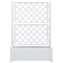 Garden Planter with Trellis 100x43x142 cm PP White Image 5