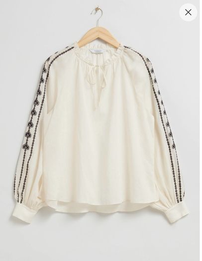 &other stories embroidered blouse