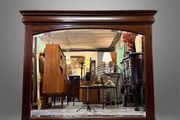 20th Century Mahogany Overmantle Mirror
