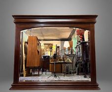 20th Century Mahogany Overmantle Mirror