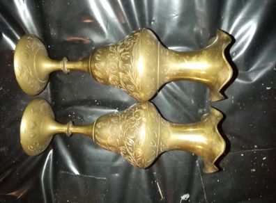 Antique brass vases